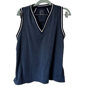 Nike Dri-Fit v-neck tank top- sleeveless golf shirt size large women’s